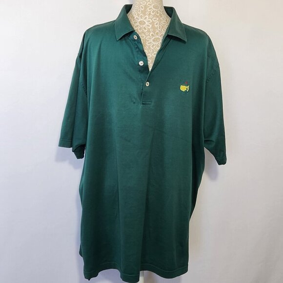 Masters Exclusively Designed By Peter Millar Men's Size XL Green Golf Polo - Picture 1 of 13